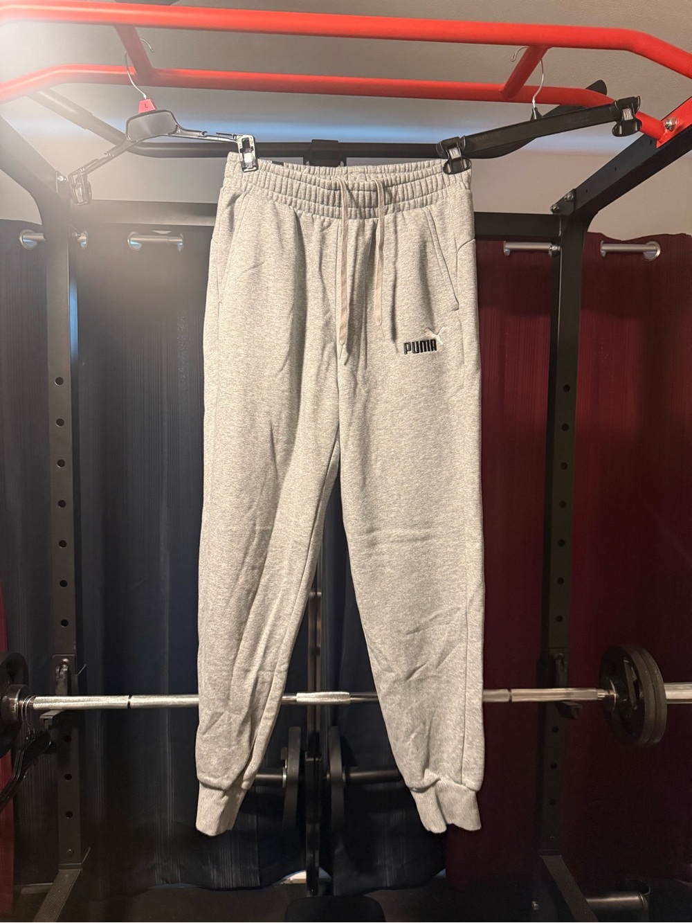 Puma Light Gray Men's Fleece Joggers